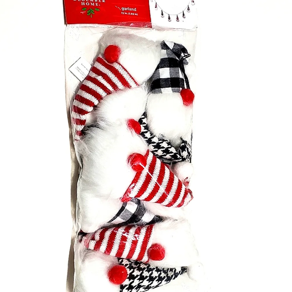 Gnome Garland Christmas Decorations 72' inch